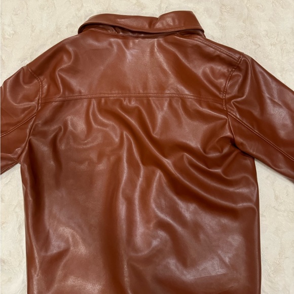Faux Leather Shacket - Picture 2 of 7